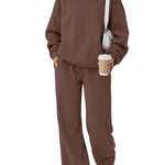 Trendy Queen Women's Mock Neck 2 Piece Sweat Sets Sweatsuits Fall Outfits