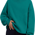Trendy Queen Womens Mock Neck Sweatshirts Oversized Pullover Fall Outfits