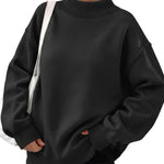 Trendy Queen Womens Mock Neck Sweatshirt Oversized Casual Fall Clothes 2026