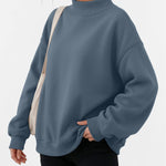 Trendy Queen Womens Mock Neck Sweatshirt Oversized Casual Fall Clothes 2026