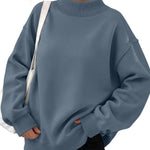 Trendy Queen Womens Mock Neck Sweatshirt Oversized Casual Fall Clothes 2026