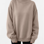 Trendy Queen Womens Mock Neck Sweatshirt Oversized Casual Fall Clothes 2026