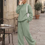 Trendy Queen Women's Mock Neck 2 Piece Sweat Sets Sweatsuits Fall Outfits