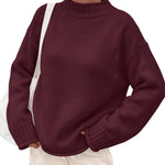 Trendy Queen Womens Oversized Sweaters Mock Neck 2026 Fall Knit Outfits
