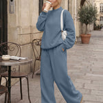 Trendy Queen Women's Mock Neck 2 Piece Sweat Sets Sweatsuits Fall Outfits