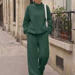 Trendy Queen Women's Mock Neck 2 Piece Sweat Sets Sweatsuits Fall Outfits