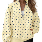 AUTOMET Women's Quarter Zip Oversized Sweatshirt Fleece Mock Neck Pullover