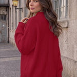 Trendy Queen Womens Oversized Sweaters Mock Neck 2026 Fall Knit Outfits