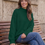 Trendy Queen Womens Oversized Sweaters Mock Neck 2026 Fall Knit Outfits