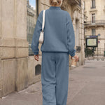 Trendy Queen Women's Mock Neck 2 Piece Sweat Sets Sweatsuits Fall Outfits