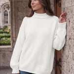 Trendy Queen Womens Oversized Sweaters Mock Neck 2026 Fall Knit Outfits