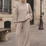 Trendy Queen Women's Mock Neck 2 Piece Sweat Sets Sweatsuits Fall Outfits