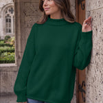 Trendy Queen Womens Oversized Sweaters Mock Neck 2026 Fall Knit Outfits