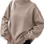 Trendy Queen Womens Mock Neck Sweatshirt Oversized Casual Fall Clothes 2026