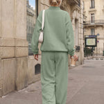 Trendy Queen Women's Mock Neck 2 Piece Sweat Sets Sweatsuits Fall Outfits