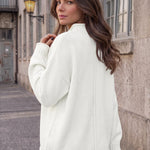 Trendy Queen Womens Oversized Sweaters Mock Neck 2026 Fall Knit Outfits