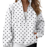 AUTOMET Women's Quarter Zip Oversized Sweatshirt Fleece Mock Neck Pullover