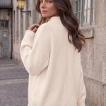 Trendy Queen Womens Oversized Sweaters Mock Neck 2026 Fall Knit Outfits