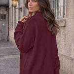 Trendy Queen Womens Oversized Sweaters Mock Neck 2026 Fall Knit Outfits