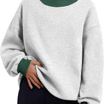 Trendy Queen Womens Mock Neck Sweatshirts Oversized Pullover Fall Outfits