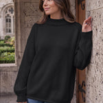 Trendy Queen Womens Oversized Sweaters Mock Neck 2026 Fall Knit Outfits