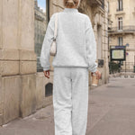 Trendy Queen Women's Mock Neck 2 Piece Sweat Sets Sweatsuits Fall Outfits