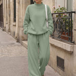 Trendy Queen Women's Mock Neck 2 Piece Sweat Sets Sweatsuits Fall Outfits