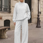 Trendy Queen Women's Mock Neck 2 Piece Sweat Sets Sweatsuits Fall Outfits