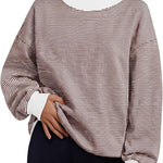Trendy Queen Womens Mock Neck Sweatshirts Oversized Pullover Fall Outfits
