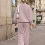 Trendy Queen Women's Mock Neck 2 Piece Sweat Sets Sweatsuits Fall Outfits