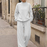 Trendy Queen Women's Mock Neck 2 Piece Sweat Sets Sweatsuits Fall Outfits